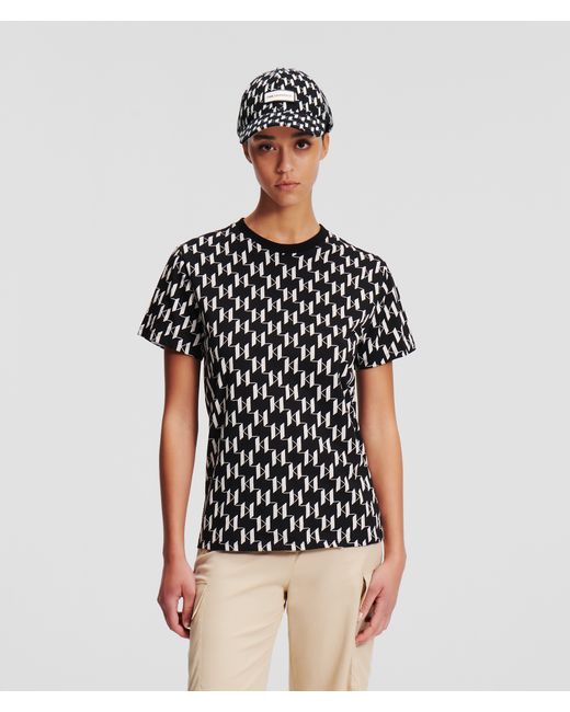 Karl Lagerfeld Kl Monogram All Over Print T-shirt