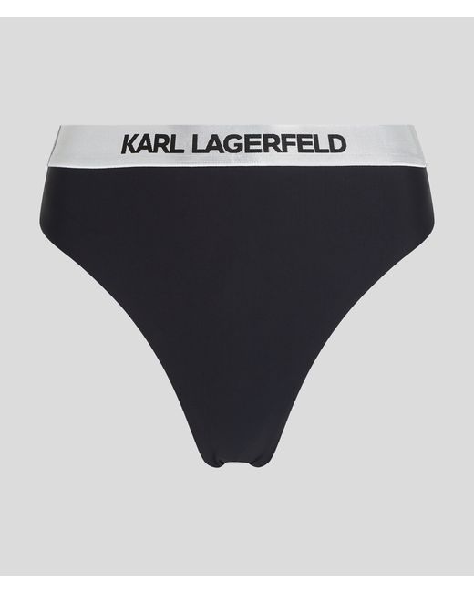 Karl Lagerfeld Karl Logo High-rise Bikini Bottoms