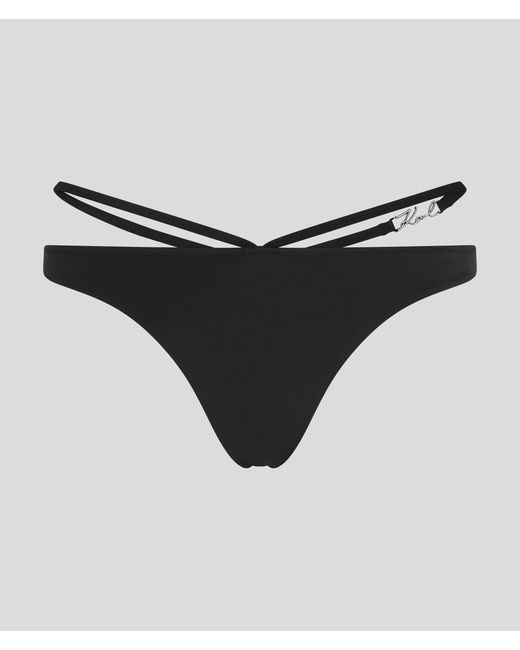 Karl Lagerfeld Karl Signature V-shaped Bikini Bottoms