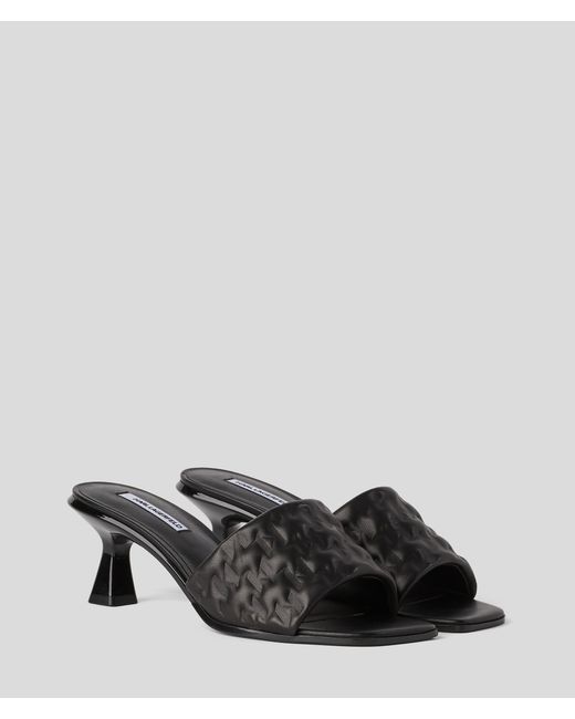 Karl Lagerfeld Kl Monogram Kitten Heel Sandals