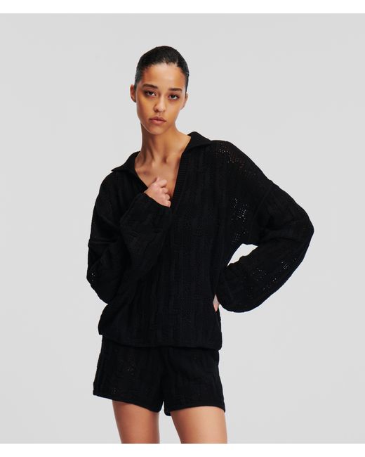 Karl Lagerfeld Kl Monogram Knitted Sweater