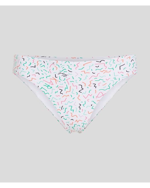 Karl Lagerfeld Geometric Print Brazilian Bikini Bottoms
