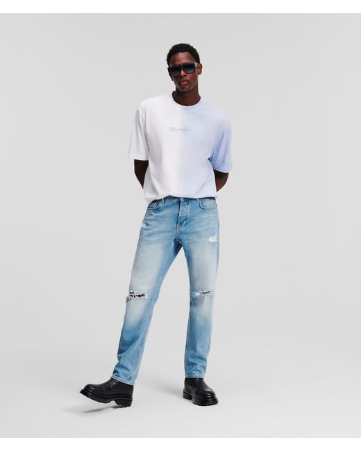 Karl Lagerfeld Klj Distressed Tapered Jeans Man 2830