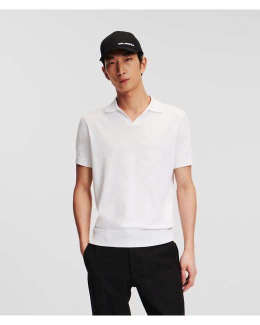 Karl Lagerfeld Knitted Polo Shirt Man