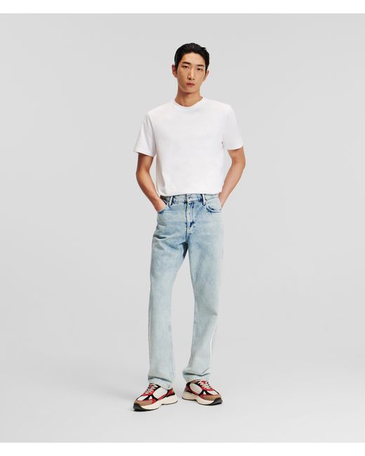 Karl Lagerfeld Logo Tape Straight Jeans Man