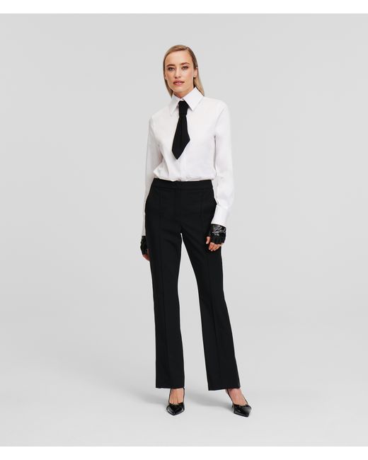 Karl Lagerfeld Faux-leather Paneled Pants