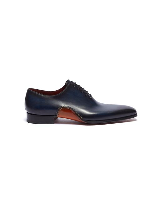 Magnanni Stitched detail leather Oxfords
