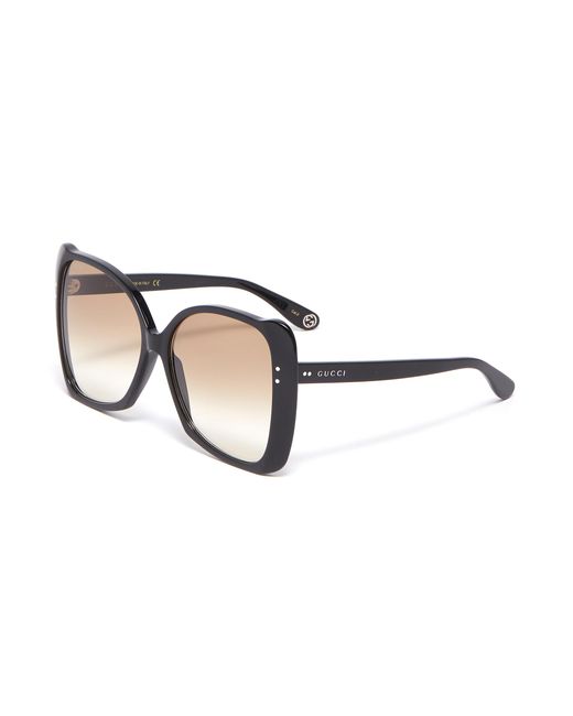 Gucci Oversized acetate butterfly sunglasses