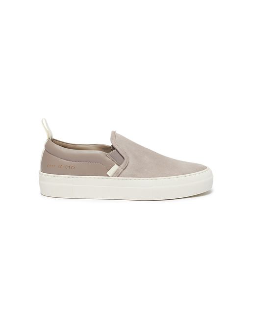 Common Projects Suede panelled leather skate slip-ons