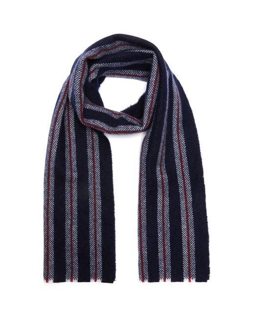 Johnstons of Elgin Collegiate Stripe reversible cashmere scarf