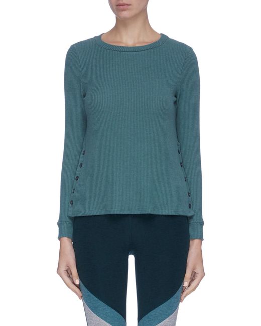 Beyond Yoga Your Line button side ribbed sweater