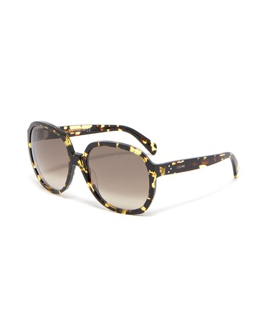 Celine Oversized round acetate frame sunglasses