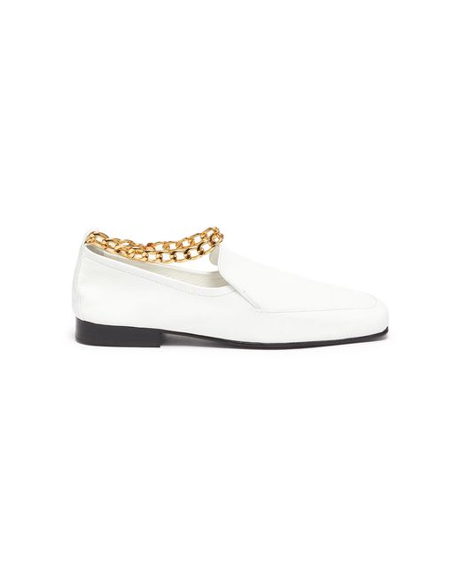 by FAR Nick ankle chain square toe loafers