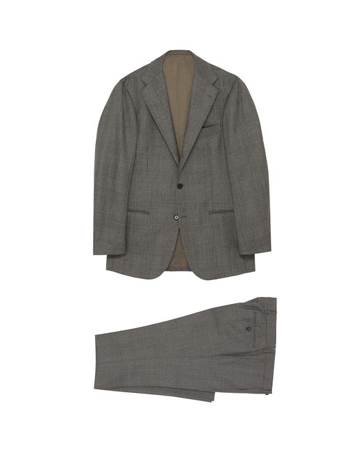 Ring Jacket Notch lapel check wool suit