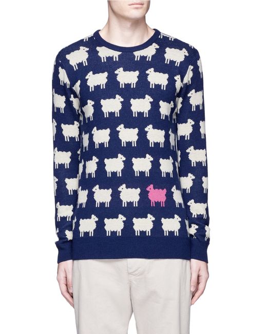 Scotch & Soda Sheep intarsia wool-blend sweater