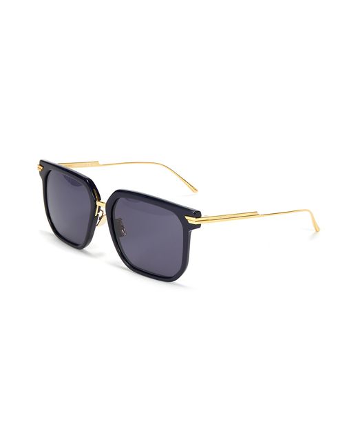 Bottega Veneta Duo-tone Metal Temple D-frame Sunglasses