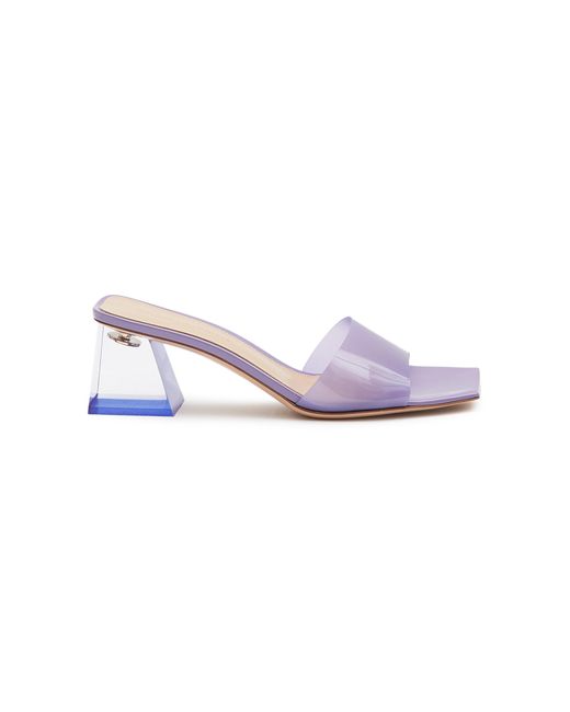 Gianvito Rossi Vernice PVC and Patent Leather Mules