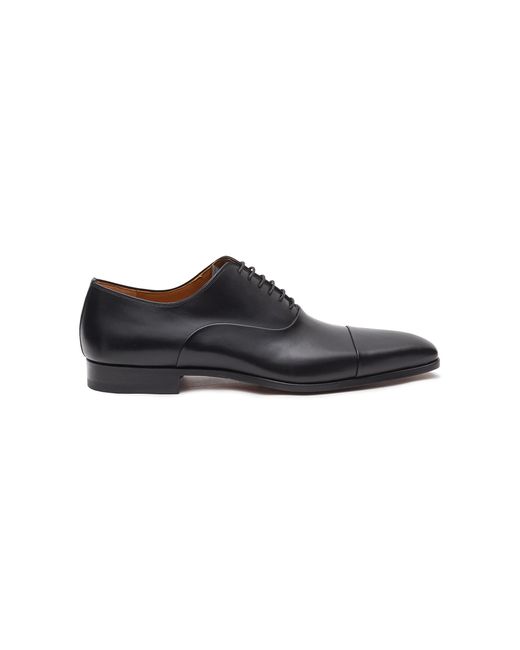 Magnanni Plain Toe 6-Eyelet Leather Oxford Shoes