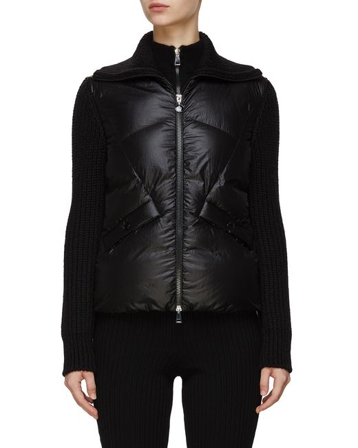 Moncler Quilted Front Zip Up Cardigan