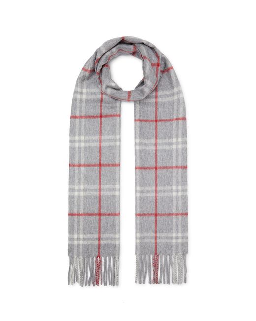 Colombo Fringed Check Cashmere Scarf