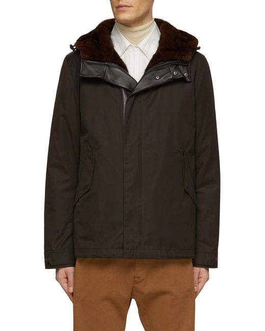 Yves Salomon Down Padded Parka Jacket With Removable Lining