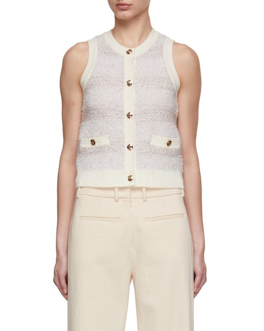 CRUSH Collection Striped Boucle Tweed Vest