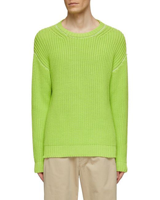 Mm6 Maison Margiela Contrast Stitch Knitted Sweater