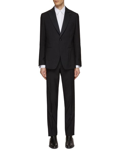 Lardini Single Breasted Wool Silk Smoking Evening Suit
