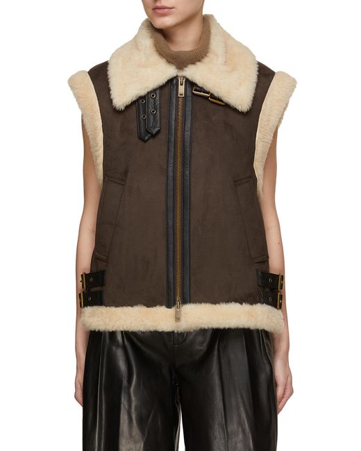 MO & Co. Faux Shearling Vest