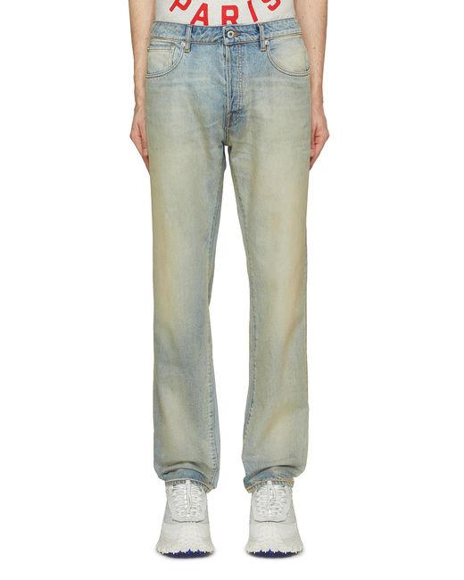 Kenzo Drawn Varsity Bara Slim Fit Dirty Wash Dyed Jeans