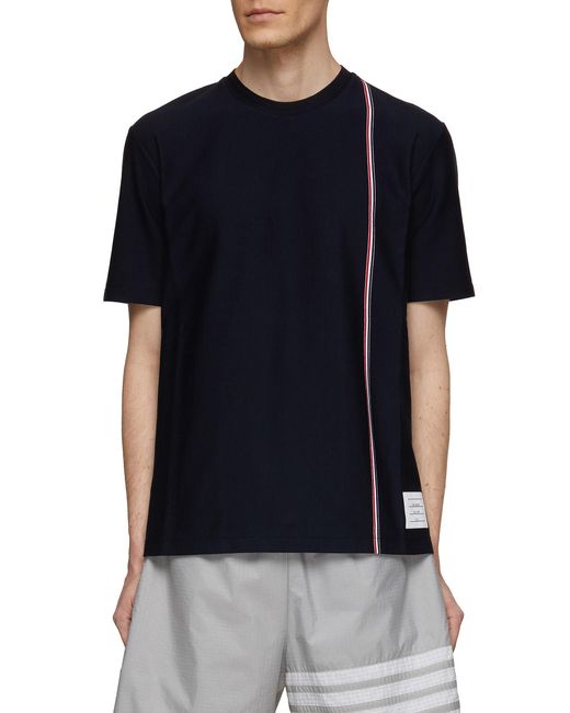Thom Browne Vertical Striped Cotton T-Shirt