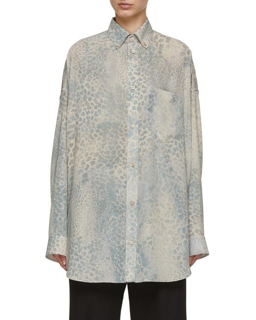 Balenciaga Leopard Print Cocoon Shirt