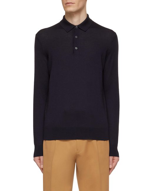 Z Zegna Cashmere Silk Knitted Polo Shirt