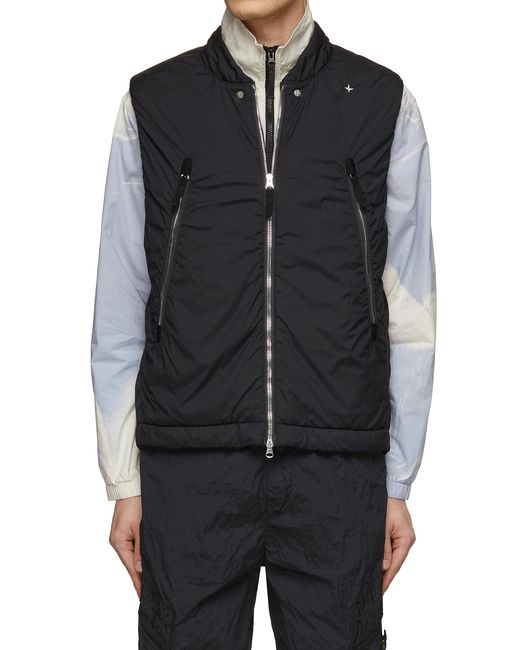 Stone Island Stellina Embroidered Star Concealed Hood Zip Vest