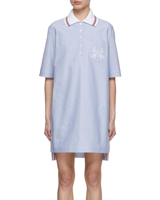 Thom Browne Embroidered Crab Polo Dress