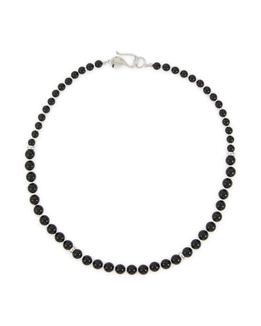 Numbering Onyx Plated Sterling Silver Necklace