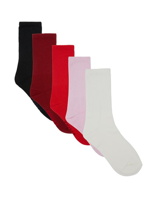 Skims Cotton Rib Sport Socks Set Of 5