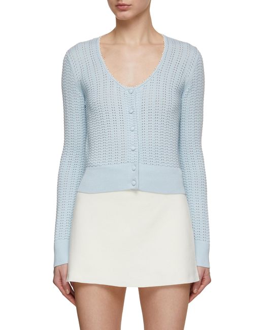 CRUSH Collection Pearl Embellished Cropped Cardigan