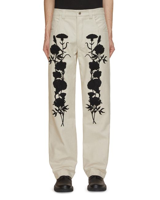 Song For The Mute Embroidered Foliage Pants