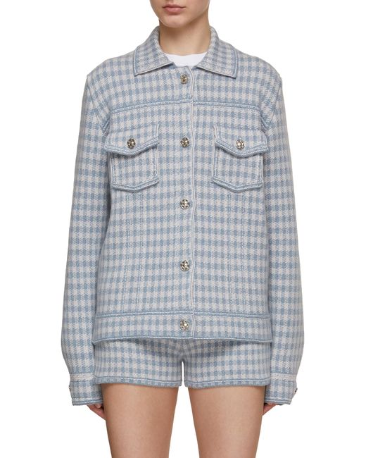 Barrie Chequered Cashmere Cotton Jacket
