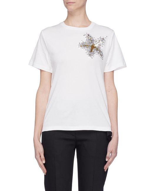 Oscar de la Renta Sequin starfish T-shirt