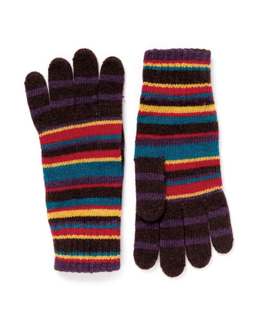 Paul Smith Multi stripe knit gloves