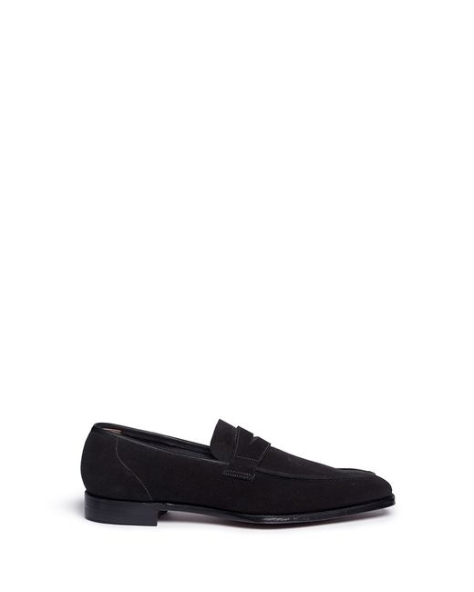 George Cleverley George suede penny loafers