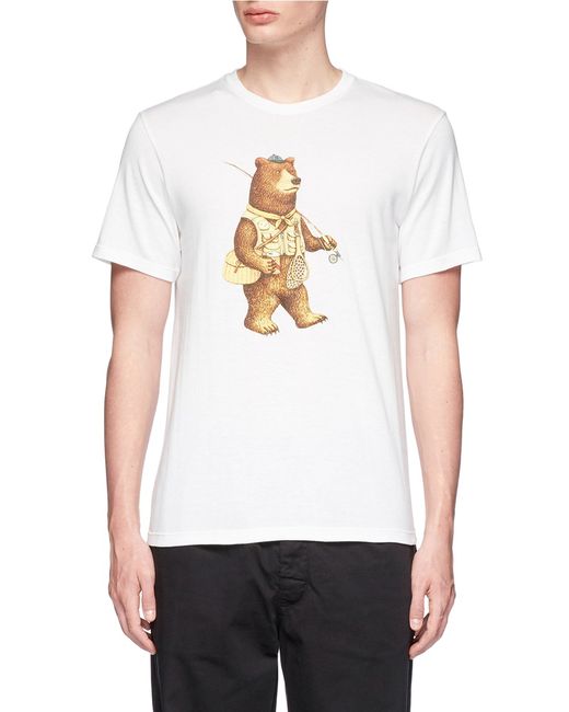 Nanamica Bear print COOLMAXreg T-shirt