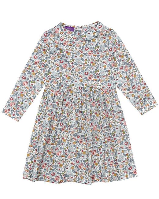 Liberty London Betsy Long-Sleeve Tana Lawn Cotton Dress 2-10 Years