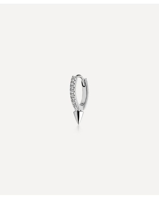 Maria Tash 8mm Single Short Spike Diamond Eternity Hoop Earring
