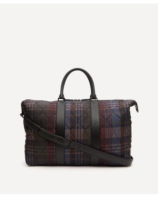 Mulberry Quilted Heritage Check Zipped Weekender Bag