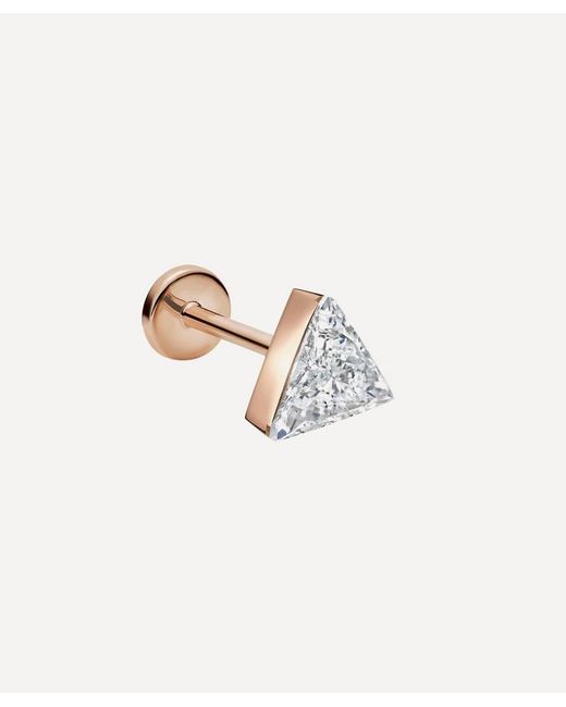 Maria Tash 5mm Invisible Set Triangle Diamond Threaded Stud Earring
