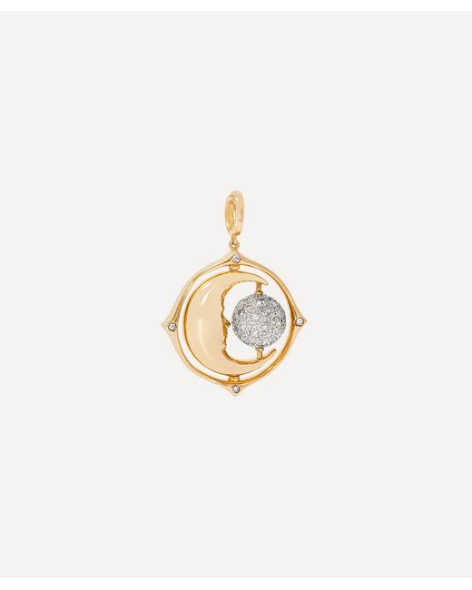 Annoushka 18ct Mythology Diamond Spinning Moon Charm