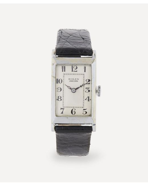 Designer Vintage 1920s Rolex Unicorn White Metal Watch
